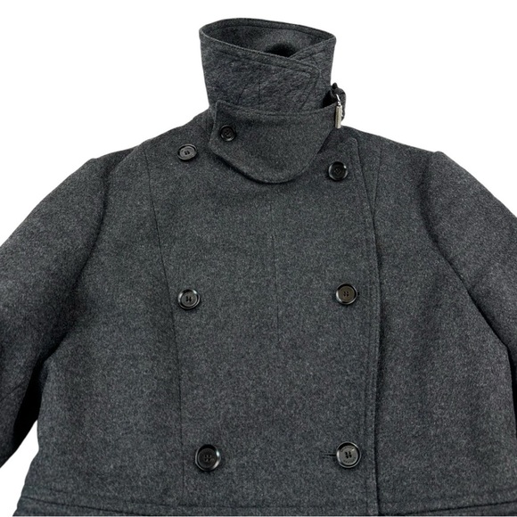 Belstaff Fayer Cashmere Blend Double Breasted Convertible Peacoat Coat 48 Gray - Picture 16 of 16